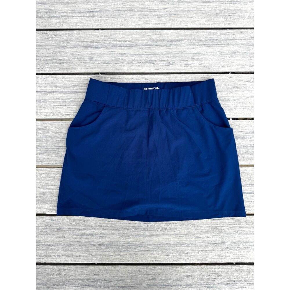 Reel Legends Adventure Skort Navy Performance Active Golf Hiking Skirt Medium